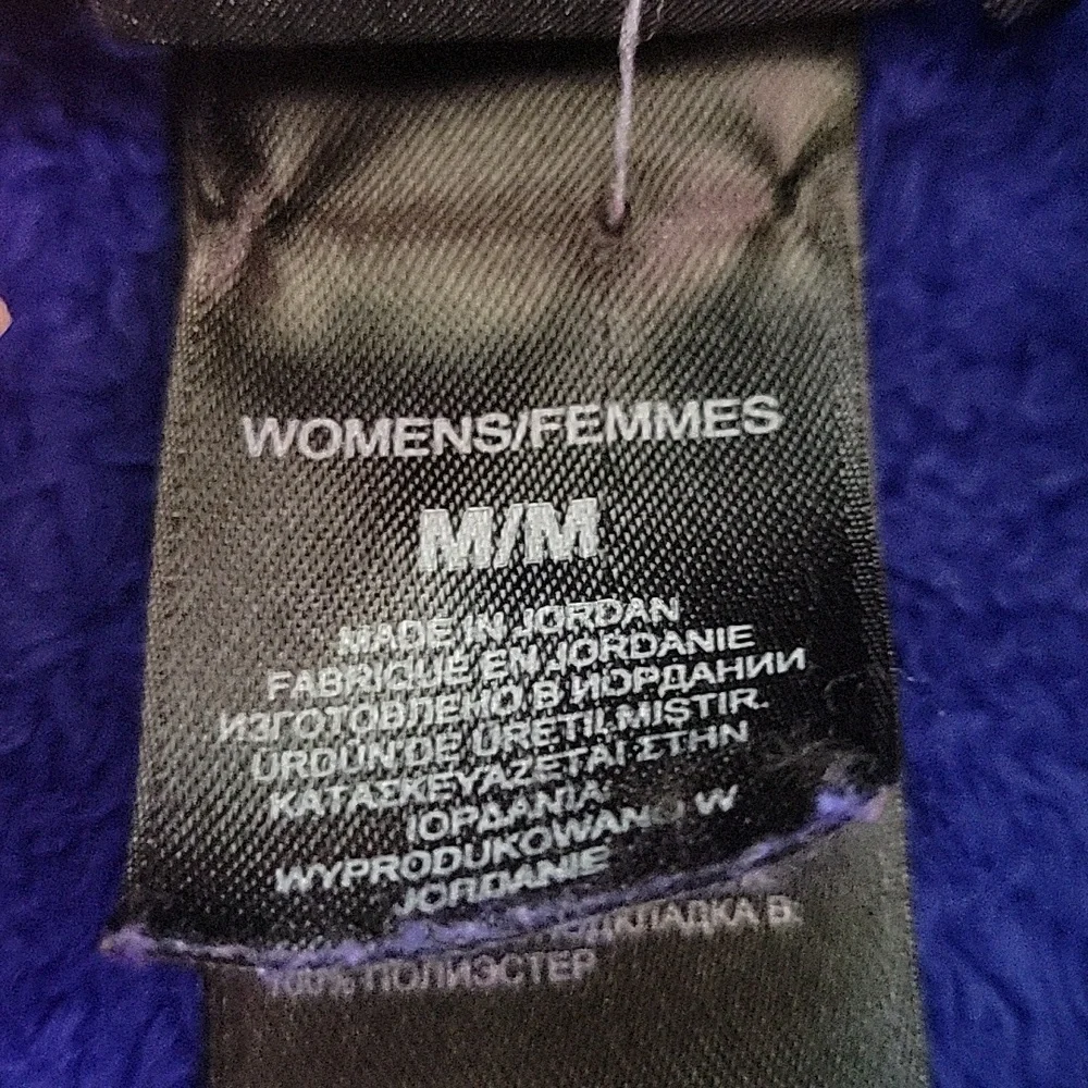 Y2K The Northface Teddy Bear 'Osito' Zip Up Jacket Coat Dark Royal Blue SZ:M